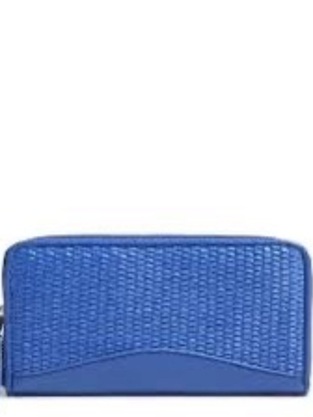 Vera Bradley Continental Wallet Beaucoup Blue Woven Zip Around 8" x 4"